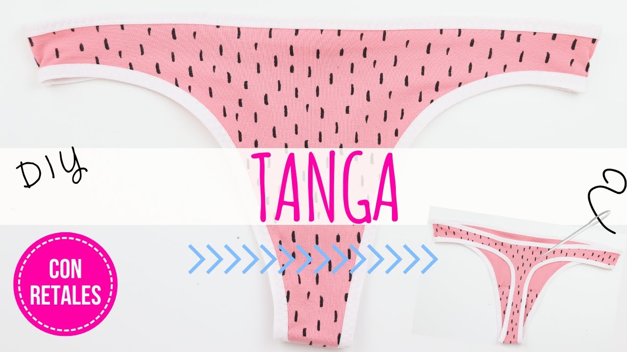 Cómo hacer un TANGA con un retal de tela | Ropa interior mujer DIY