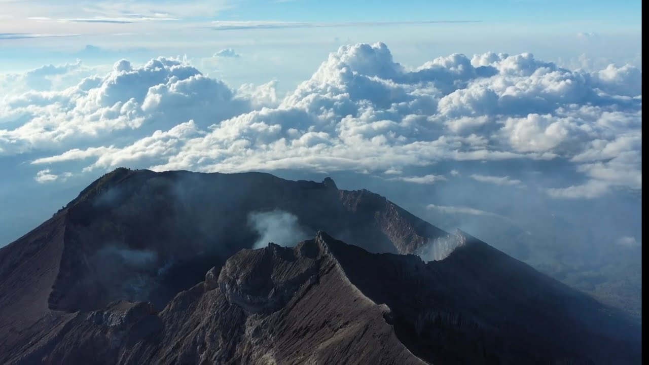 Mountain Agung, Bali. September 2022. Mavic drone video.