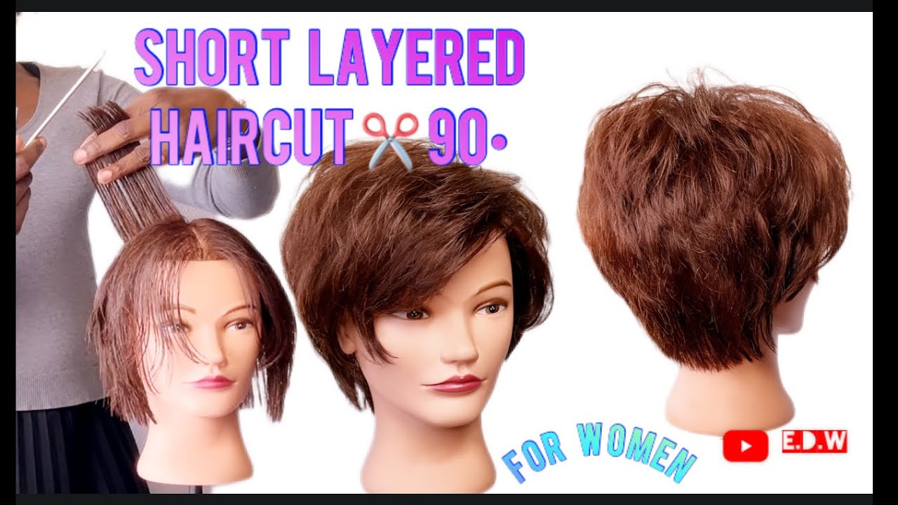 Short Layers Haircut / Uniform layer / 90 ° degree
