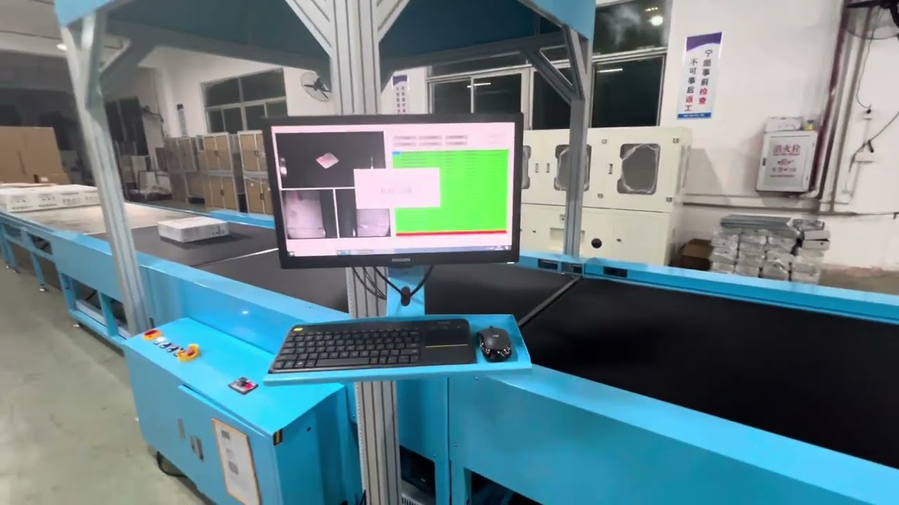 DWS system weighing, scanning barcode measure package size machine