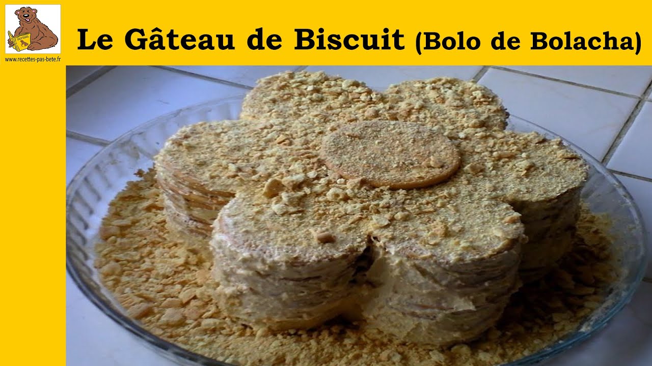 Le gâteau de biscuit (bolo de bolacha) (recette rapide et facile) HD
