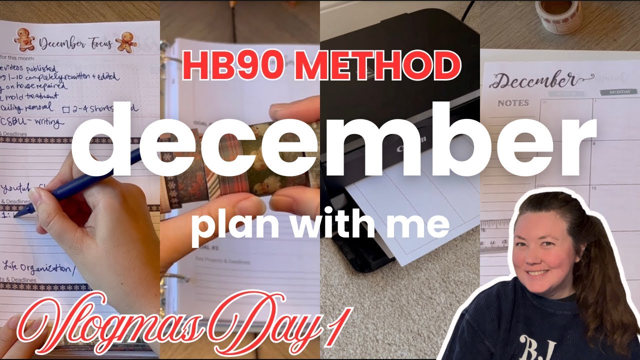 december plan with me ❄️ 💻 📝 setting up my writing goals with the HB90 planner 🎄 VLOGMAS DAY 1
