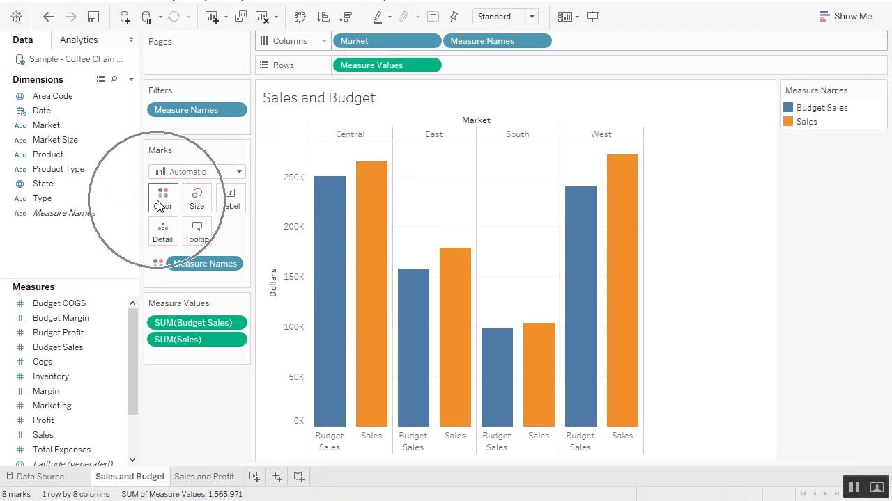 Creating a Combined Axis Chart in Tableau