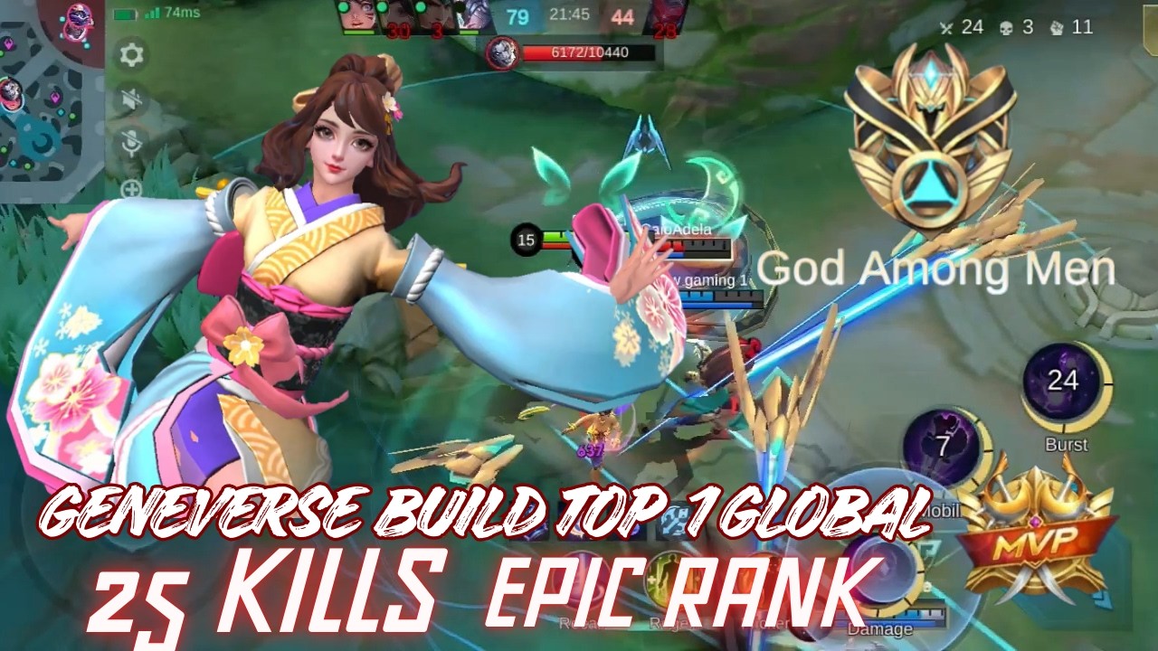 Geneverse 25 Kills |Epic Rank| Top Global 1 Build #mobilelegends #gaming #mlbb 
