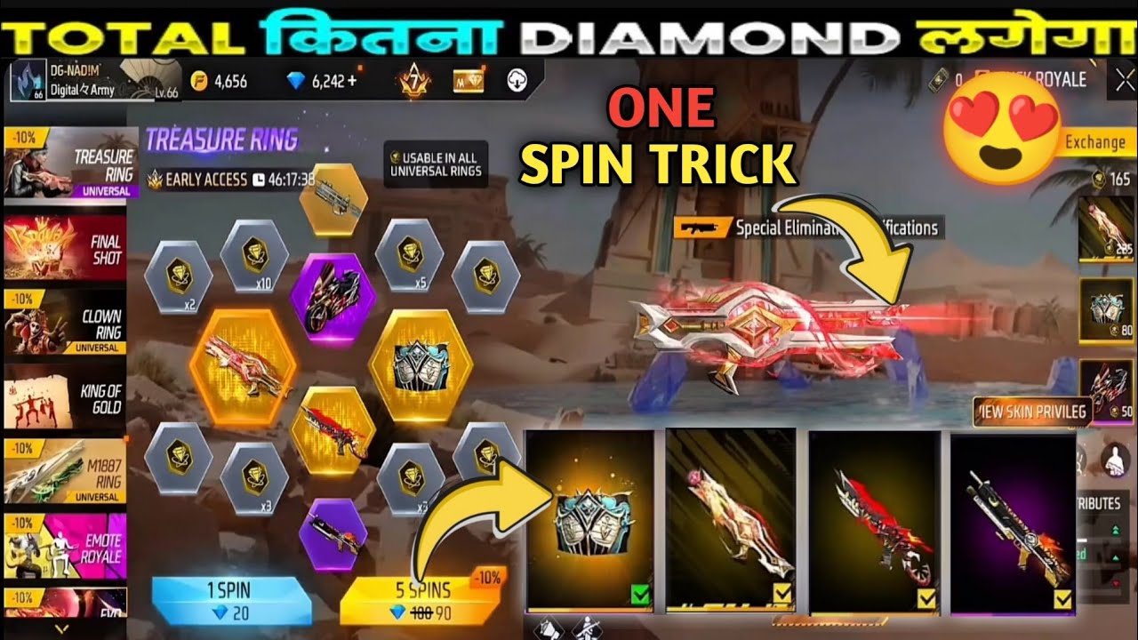 Treasure Ring Event Free Fire 🔥 | New Ring Event Unlock Trick | FF New Event Today 😍