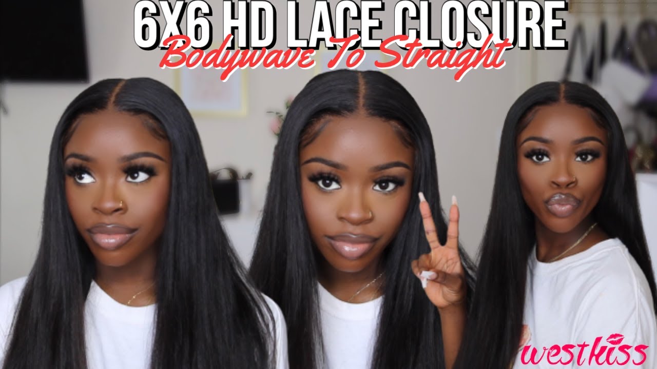 Watch Me Install 6x6 HD Lace Closure Wig + Straightening Bodywave Hair Ft Westkiss Hair | Oré O