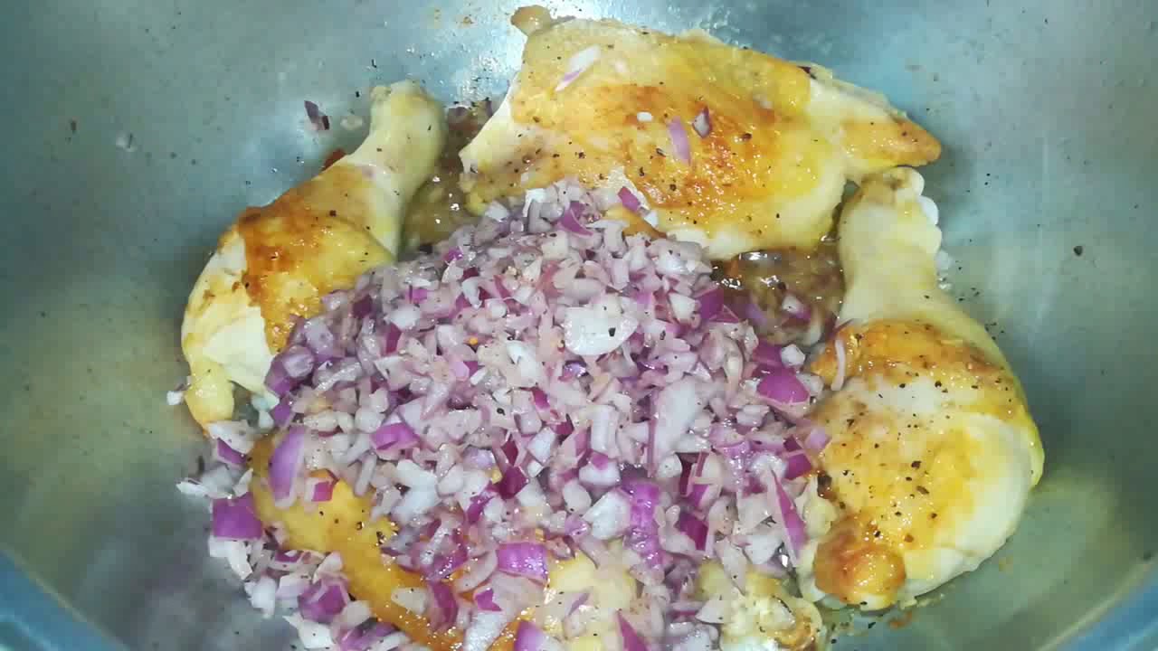 اسهل واطعم طريقه لعمل البسله بالفراخ ( العزومه )