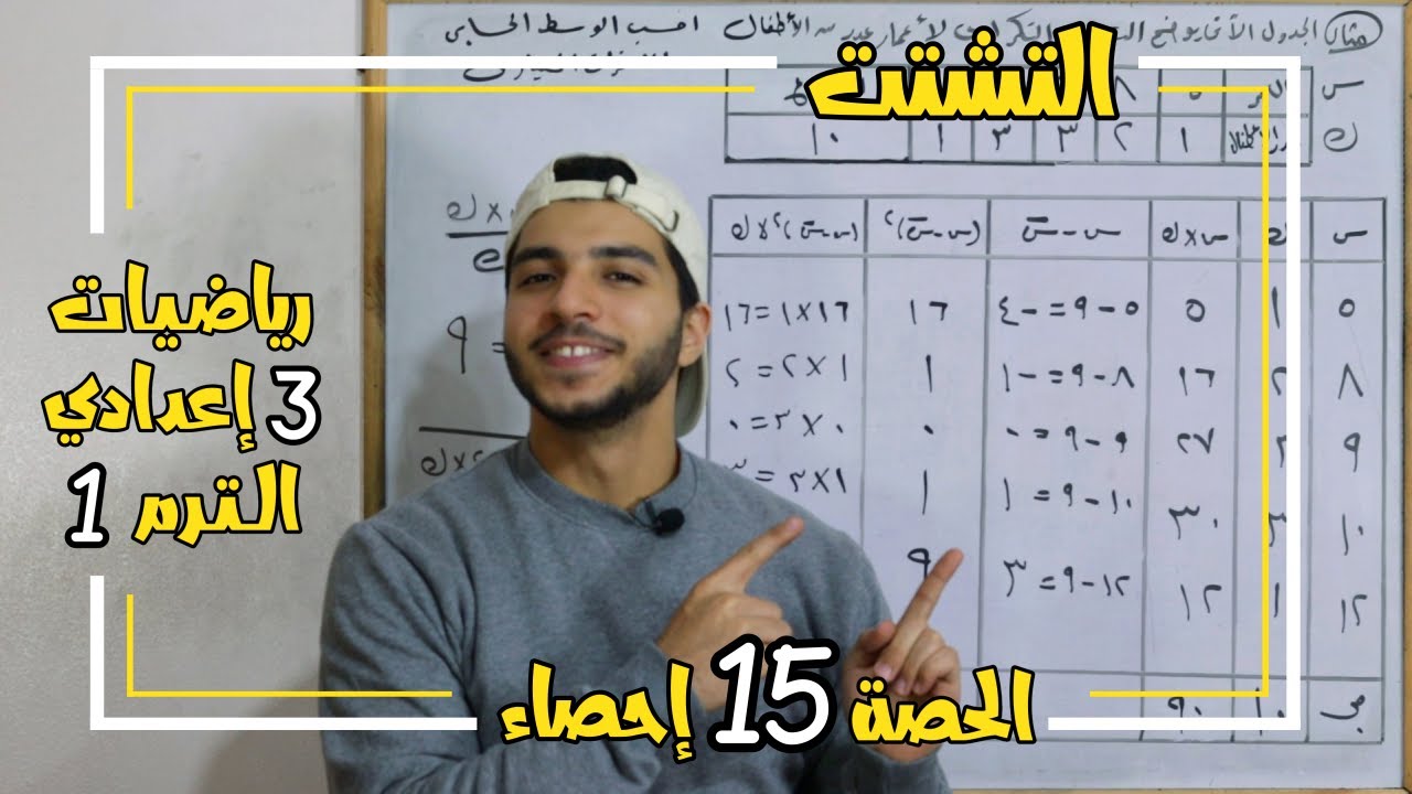 التشتت | الحصة 15 إحصاء | رياضيات 3 إعدادي الترم 1