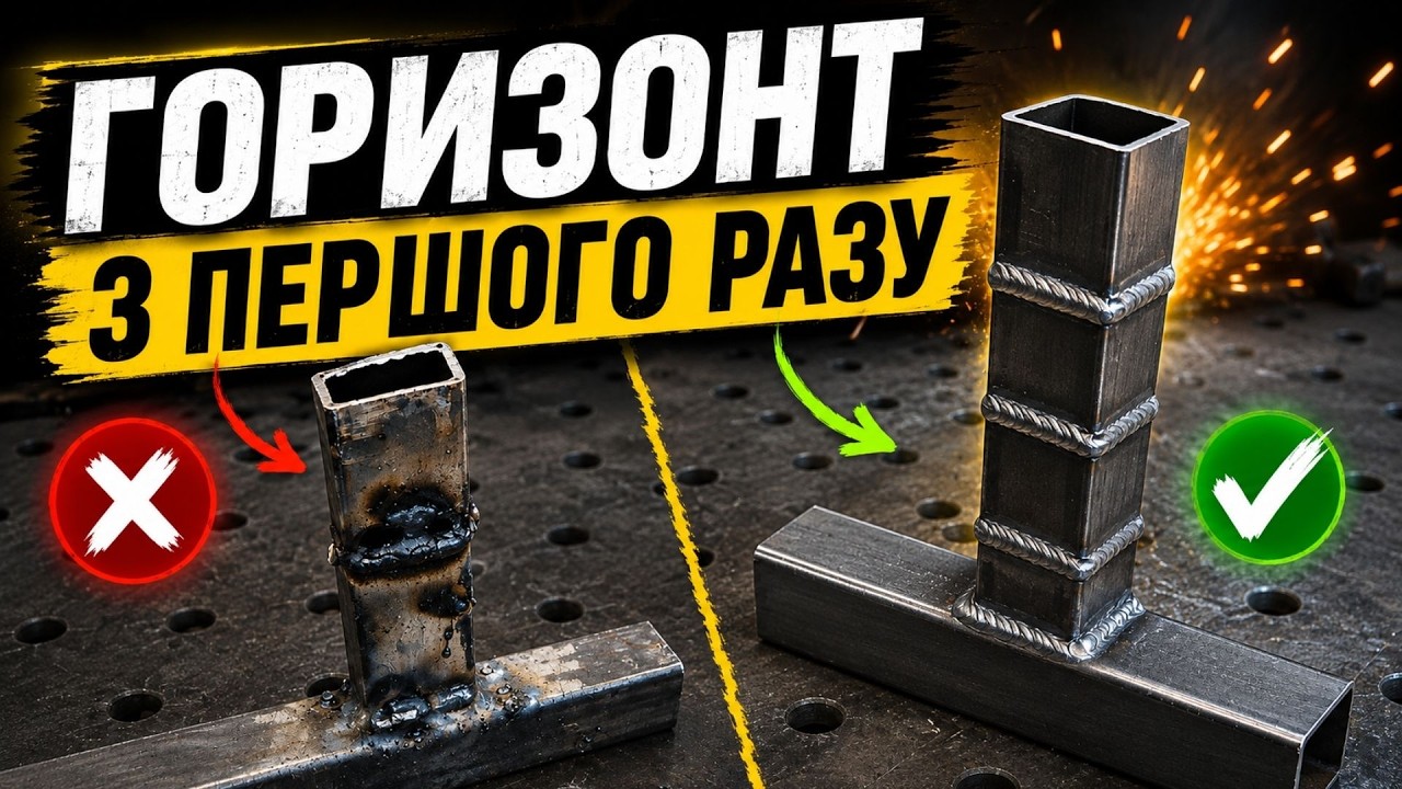 Дірок НЕ БУДЕ! Як зварювати горизонтальний шов на тонкій профільній трубі