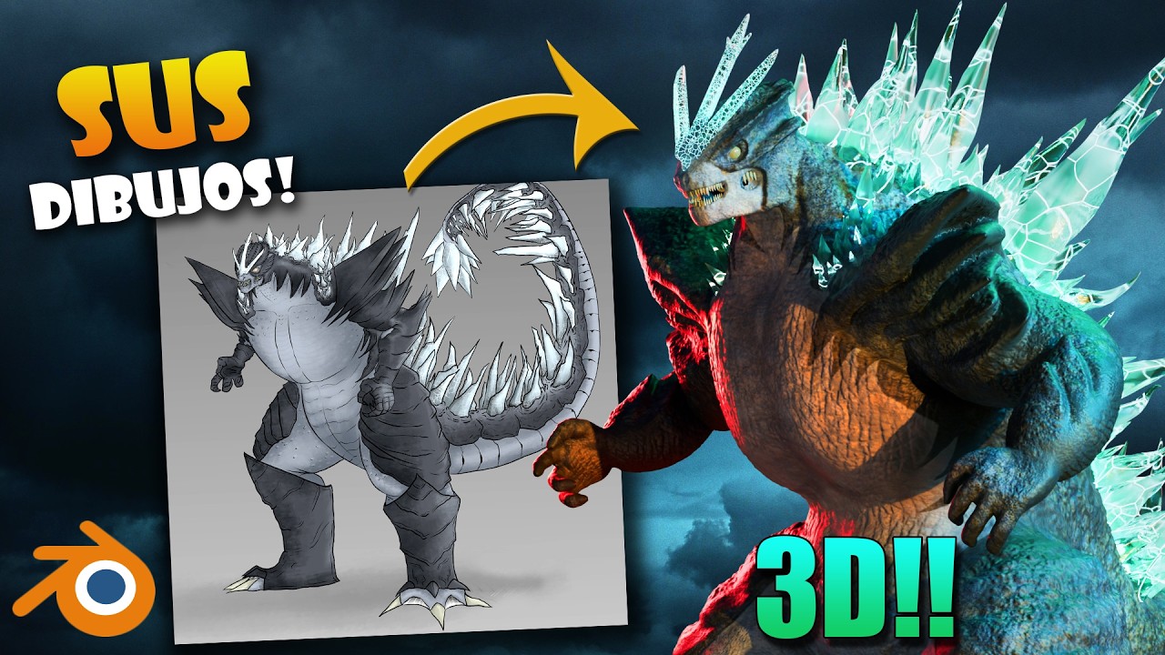 Transformo sus DIBUJOS en modelos 3D con BLENDER | SCULPMANIAK T1E1