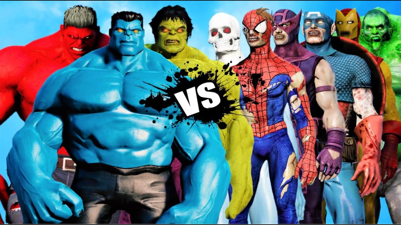 THE AVENGERS ZOMBIE vs HULK ARMY - Epic battle