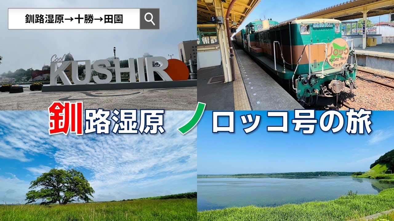 【アローン旅】７月の北海道７泊８日の旅⑦ 釧路湿原編 　養老牛温泉だいいち 養老の滝 釧路湿原 ノロッコ列車 ハルニレの木 十勝ヒルズ 田園【セミリタイアおじさんの修学旅行】