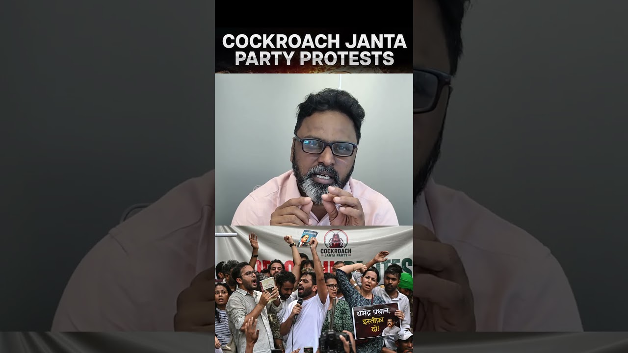 &ldquo;Jantar Mantar pe 🪳 Cockroach Janta Party ka dharna&hellip;
