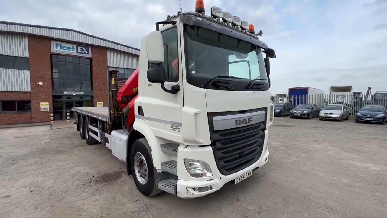 DAF CF410 26 TONNE FLATBED CRANE *EURO 6* 2015 - SW64 PXX