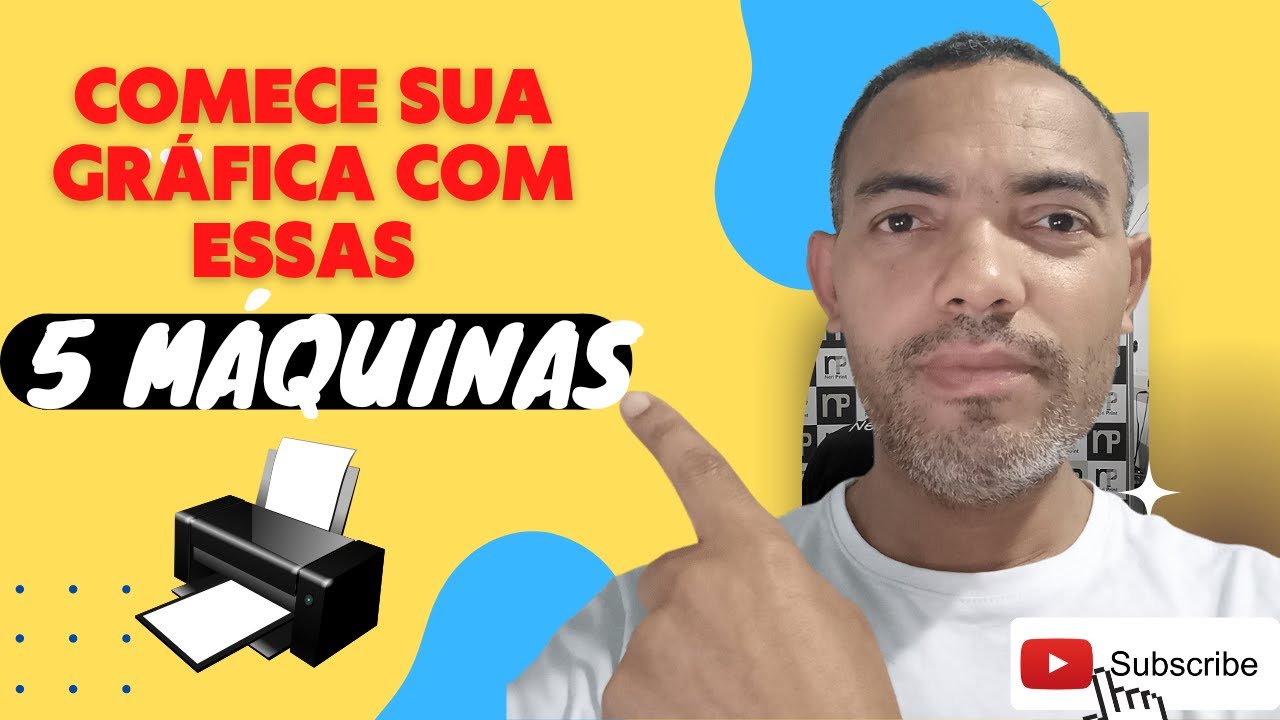 5 MAQUINAS PARA COMECAR SUA GRÁFICA RÁPIDA