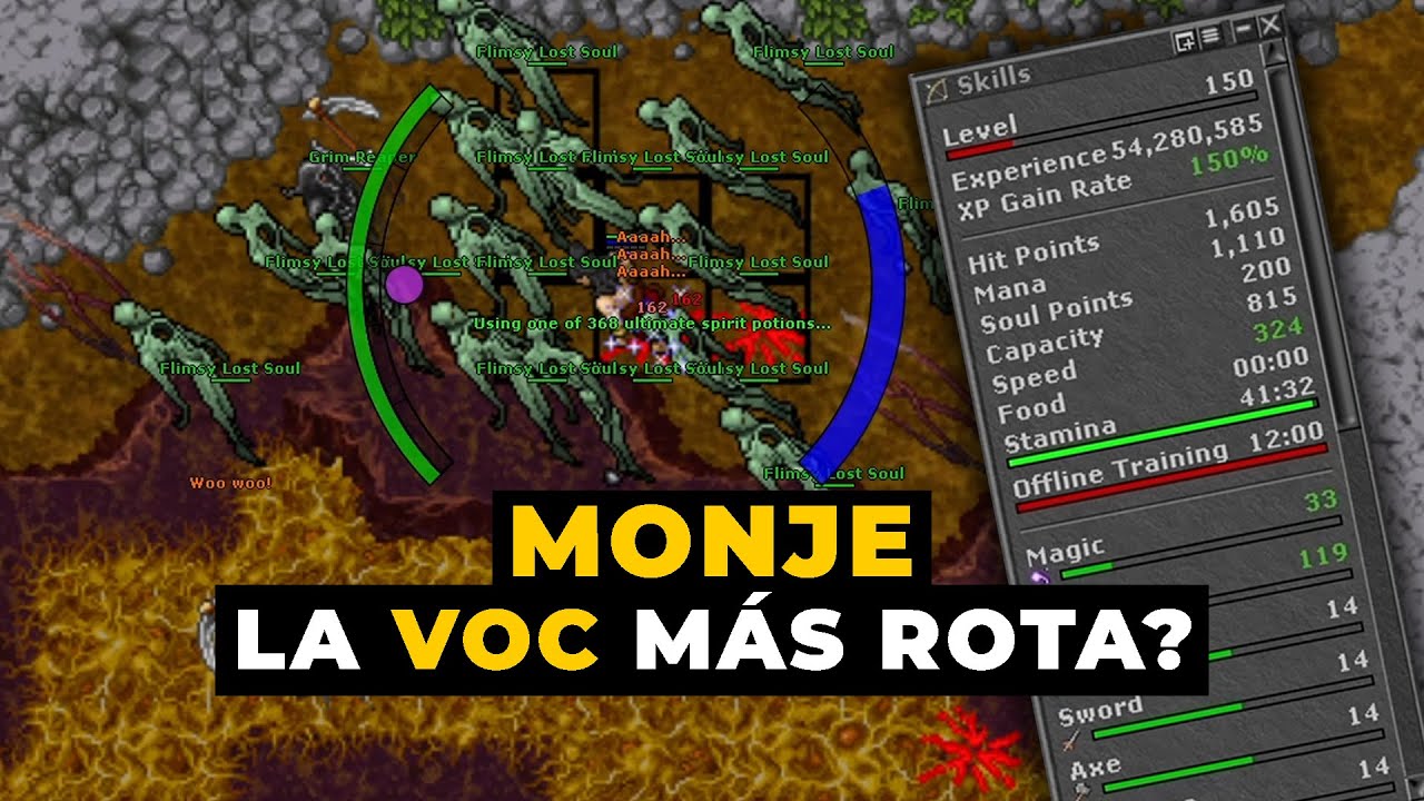 TIBIA / MONJE VS RESPAWNS DEL JUEGO