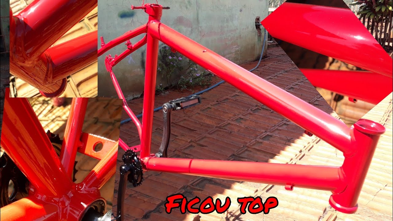 como fazer a melhor pintura na bike com spray vermelho