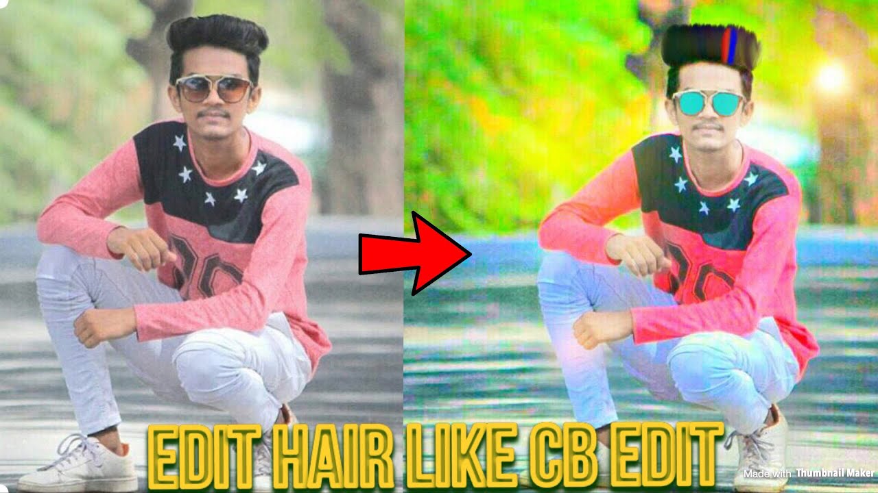Edit Hair Like CB Edit || Straight Hair Editing || Spike Hairstyle || Hair Tutorial -Tiny Tutorials