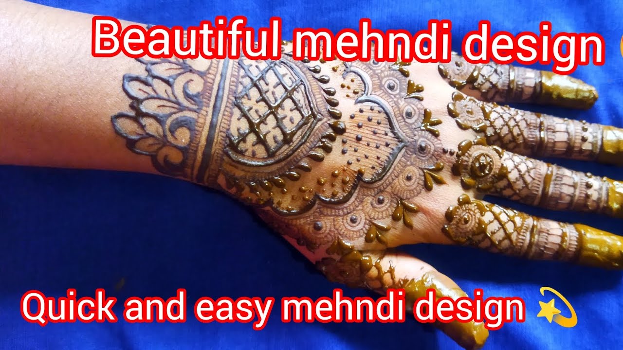 Beautiful Mehndi Design 😍 Quick And Easy Mehndi Design|Step By Step Full Tutorial @thouseenshenna 