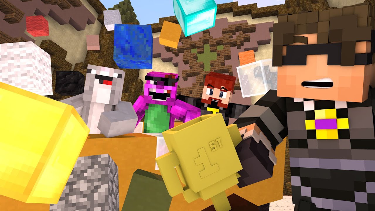 Minecraft BUILD BATTLE! (Playgrounds, Buses, and Tooth Brushes!)