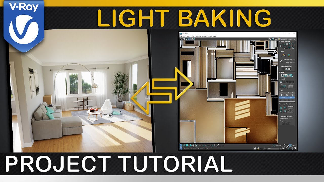 V-Ray | How to BAKE LIGHTING into a texture