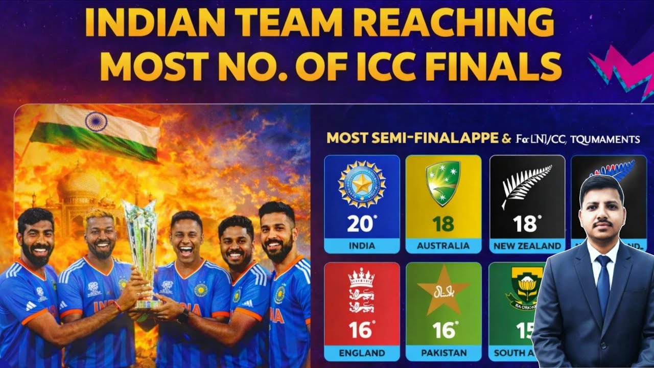Most Time Reaching ICC Finals , India NO 1 🇮🇳 Australia Close Behind 🔥