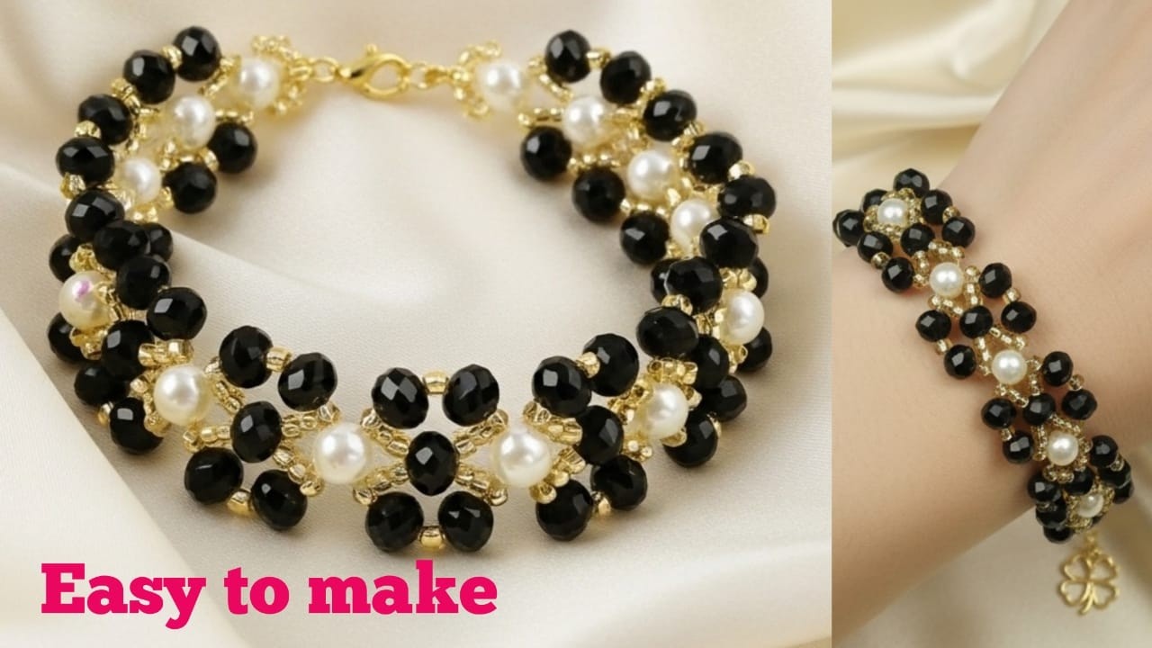 DIY Elegant Beaded Bracelet with Pearls & Crystals | Easy Tutorial for Beginners 2026