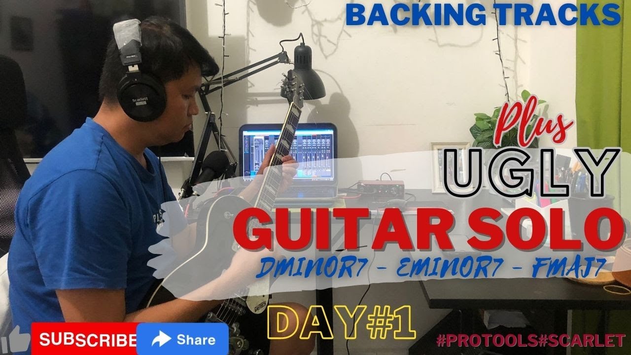 Dm7 Em7 FM7 - Backing Tracks + my Ugly Solo
