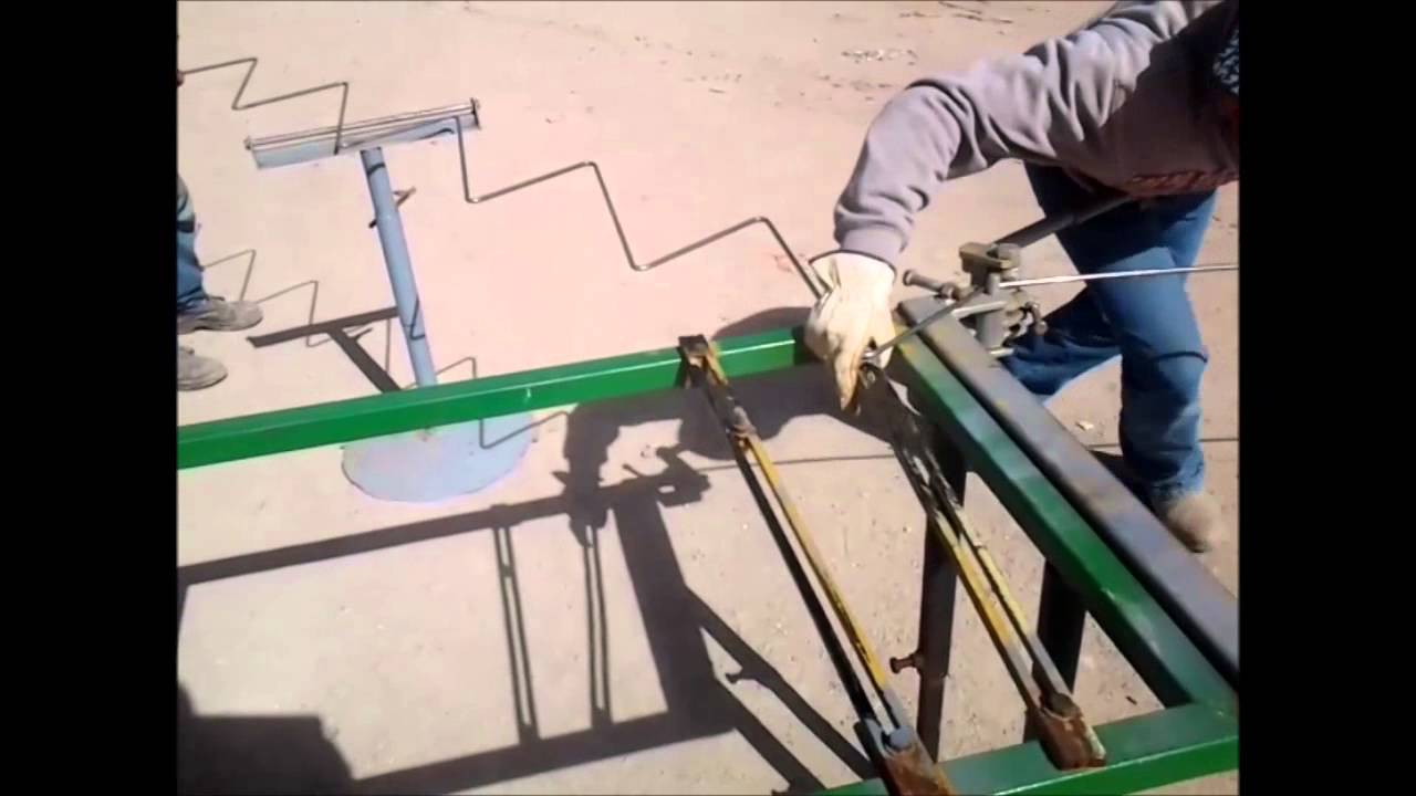 Dobladora de varilla para fabricacion de torres de internet