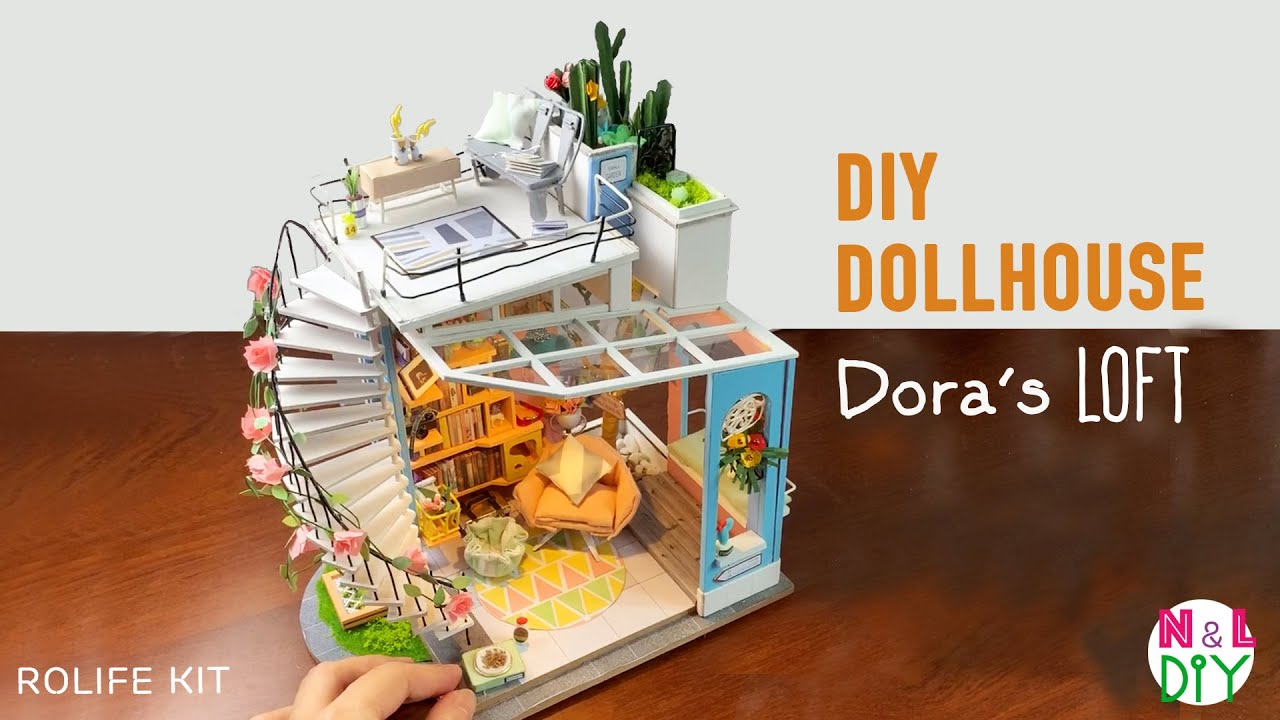 DIY Miniature Dollhouse Dora's LOFT from Rolife Kit