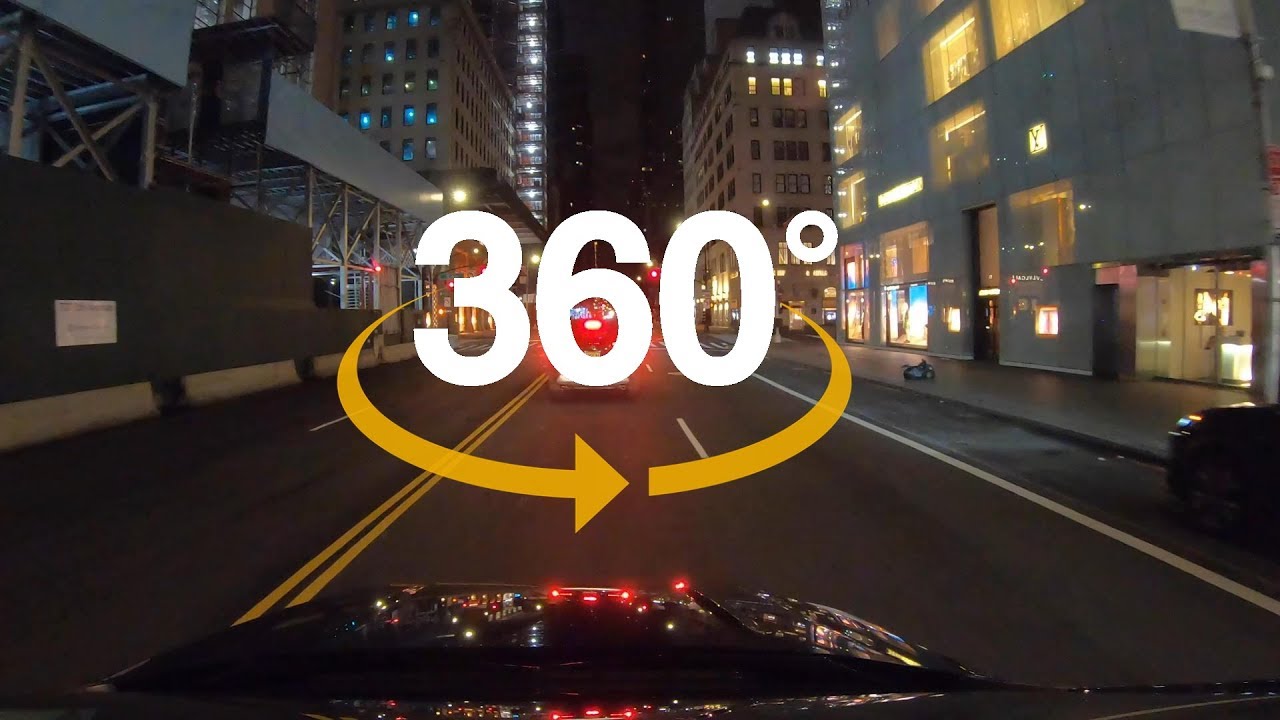 360° NYC State of Emergency : Driving Park Avenue & 5th Avenue at Night (April 3, 2020)