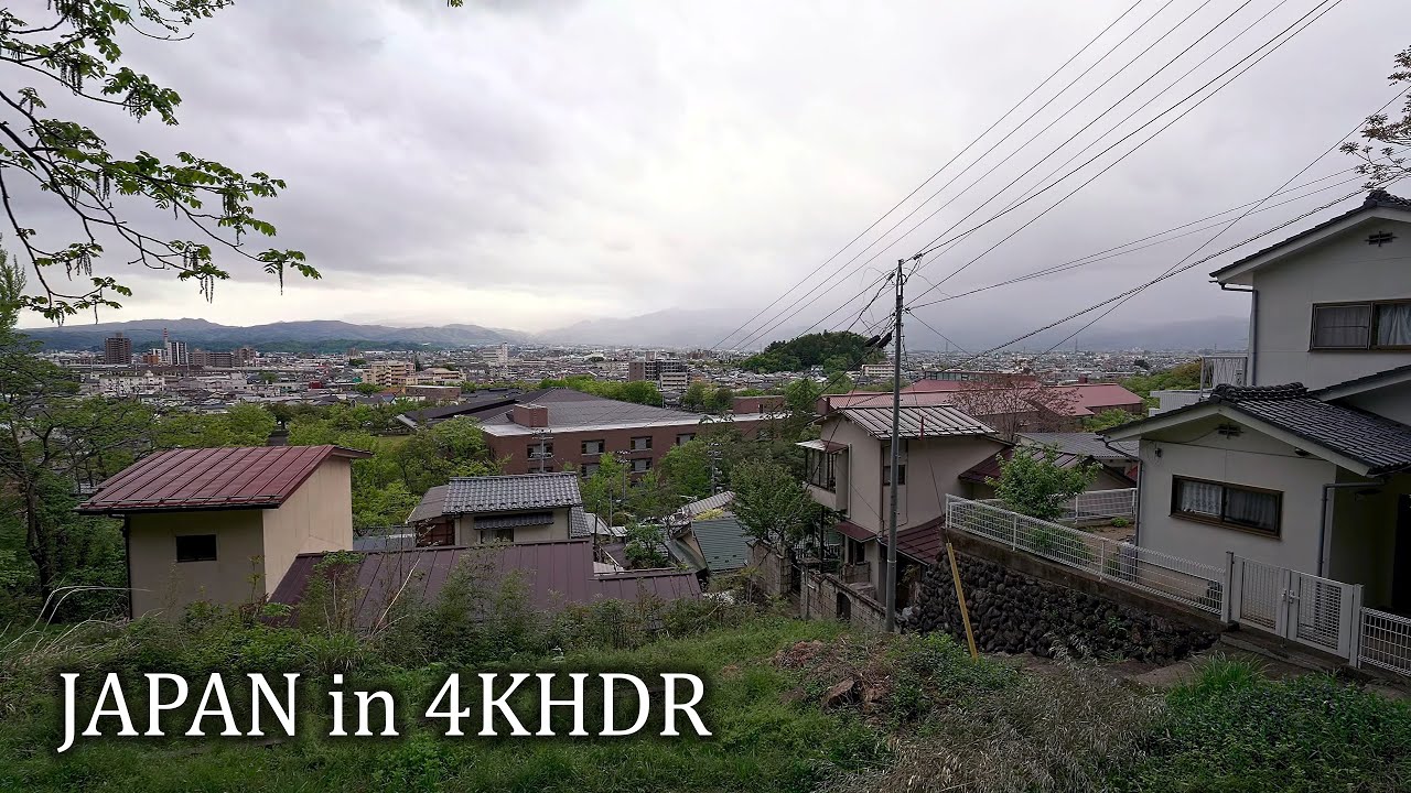 Прогулка по Фукусиме - с дождливой горы в поля・4K HDR
