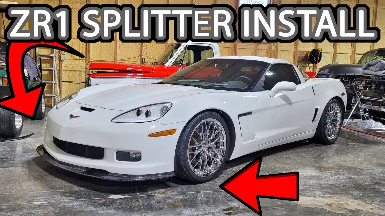 Установка карбонового сплиттера в стиле ZR1 (C6 Grand Sport Corvette)