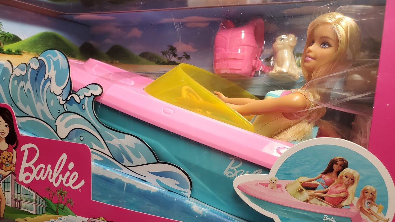 BARBIE SPEED BOAT FIGURE SET  !!!