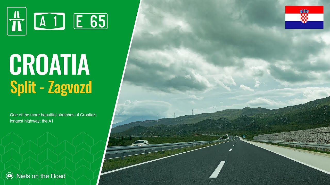 Driving in Croatia: Autocesta A1 E65 from Split to Zagvozd