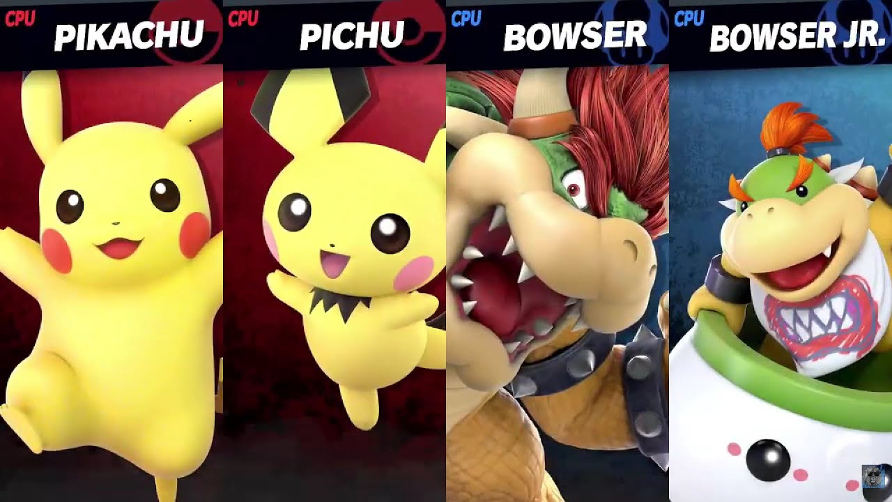 Smash Ultimate EX Pikachu & Pichu VS Bowser & Bowser Jr.