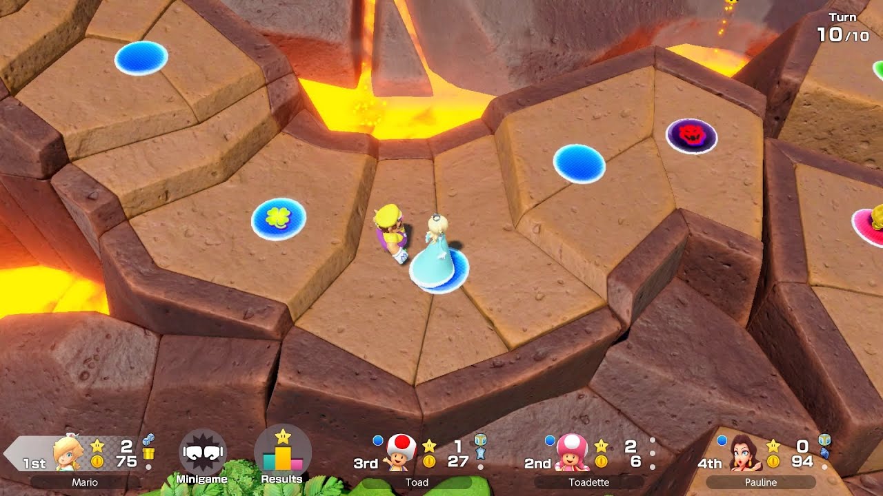 Super Mario Party Jamboree #227 Goomba Lagoon Rosalina vs Toad vs Pauline vs Toadette