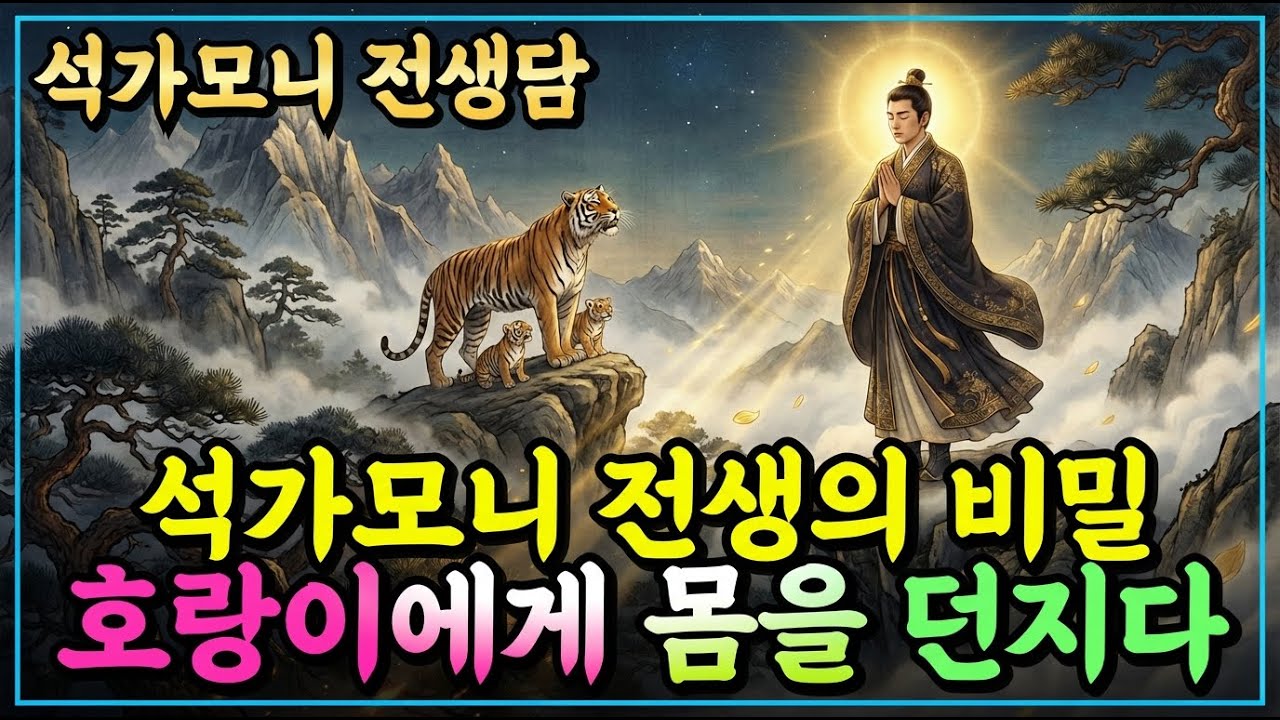 [불교이야기] 석가모니 전생ㅣ굶주린 호랑이에게 몸을 던진 왕자, 왜 스스로 죽음을 택했을까?ㅣ본생담ㅣ자면서 듣는 불교이야기ㅣ불교소설