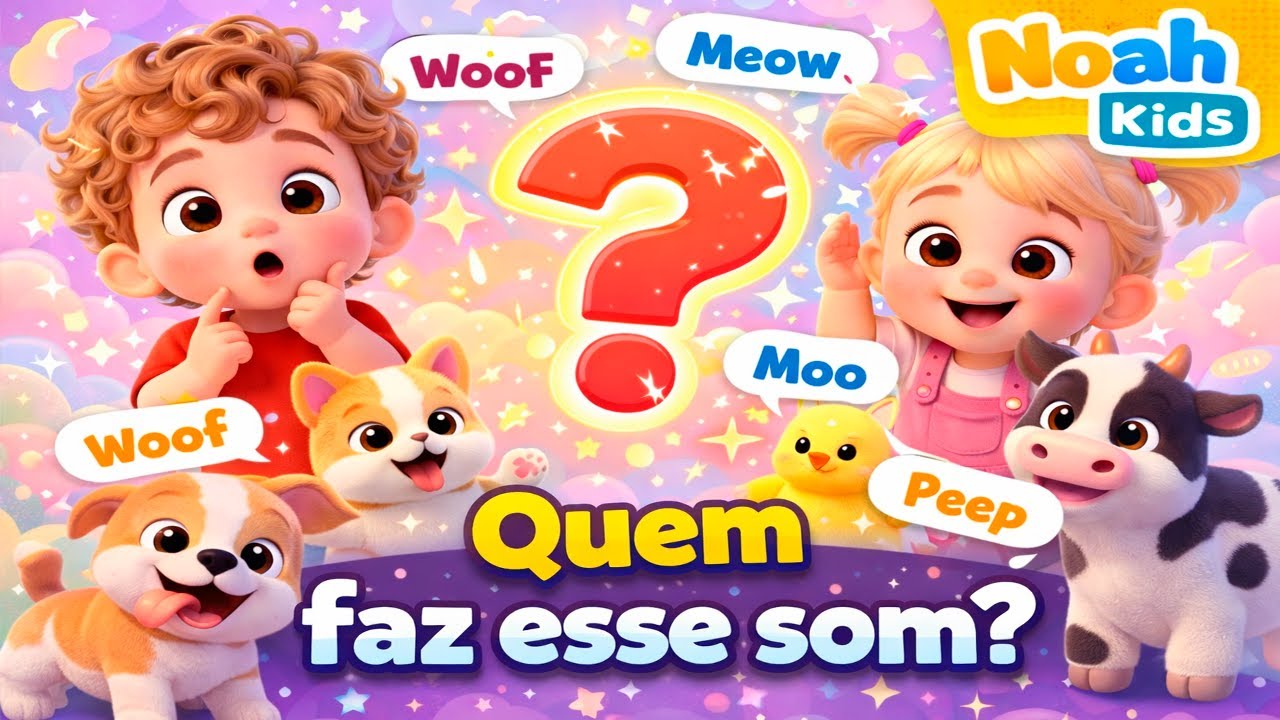 Que Som é Esse? 🎵🐾 Música Infantil para Bebês | Noah Kids