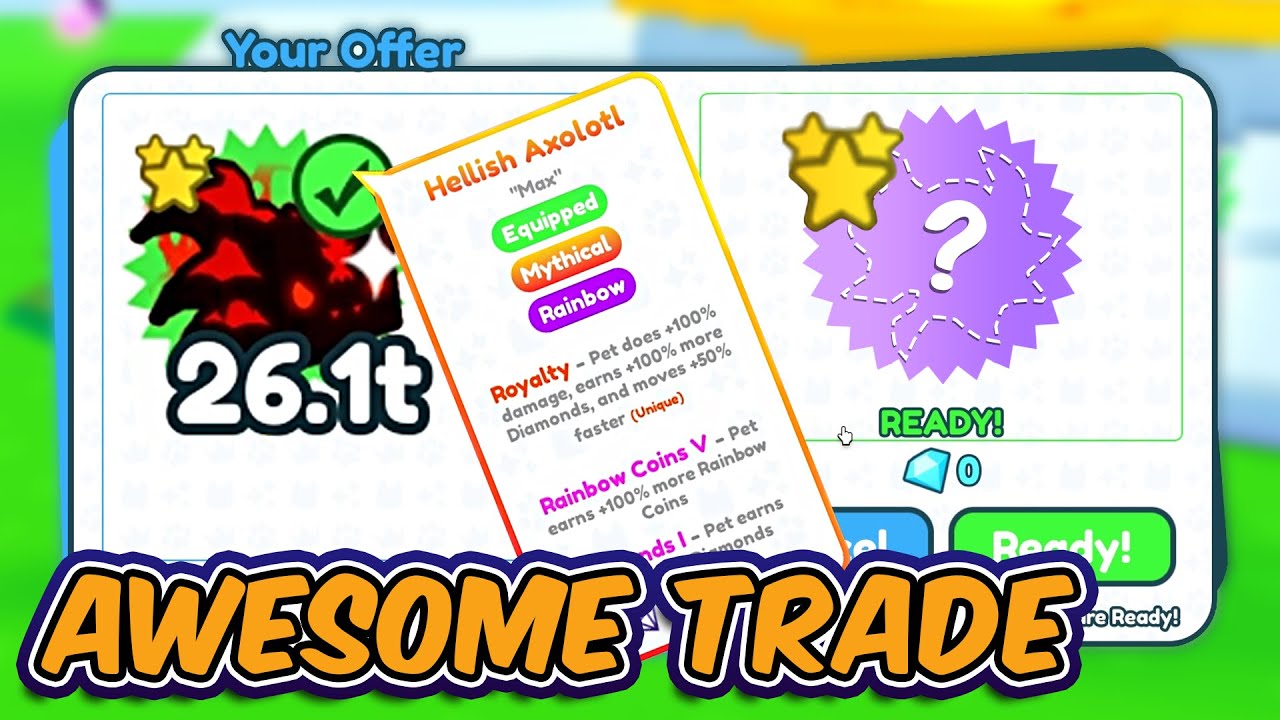 What PLAYERS are willing to trade RB Hellish with Royalty & Rainbow Coin V - Pet Simulator X