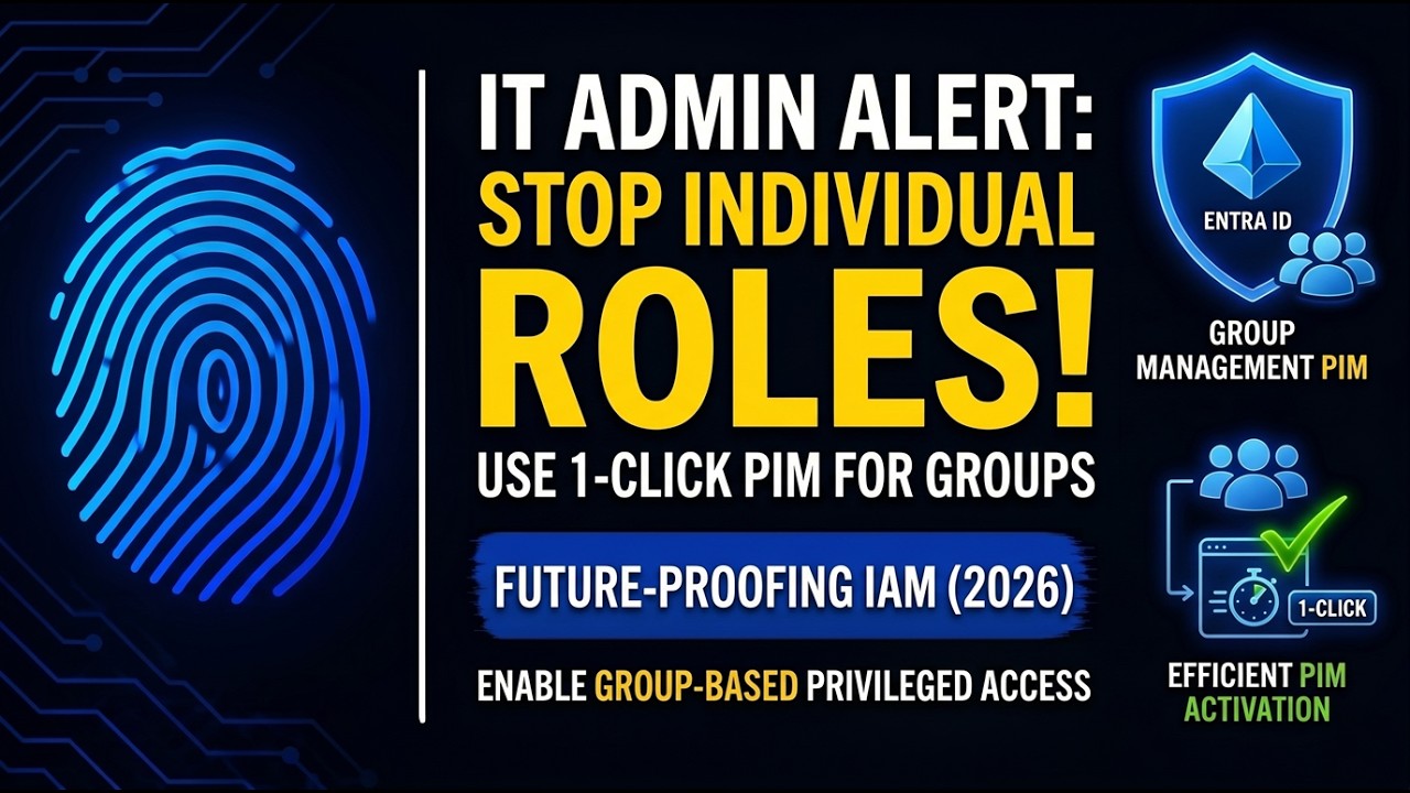 Stop Individual Roles! 1-Click PIM for Groups (2026)