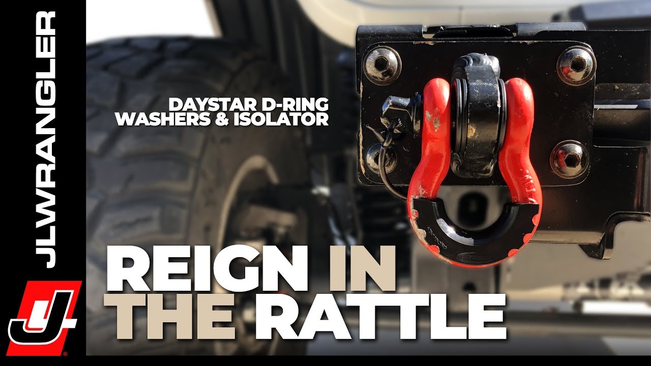 D-Ring Shackle Isolators and Washers by Daystar to Stop Rattle on Jeep Wrangler Bumper Mounts