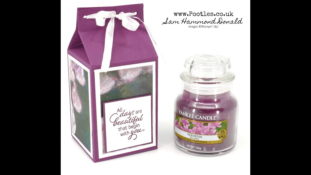 Stampin' Up! Yankee Candle Small Jar Box Tutorial
