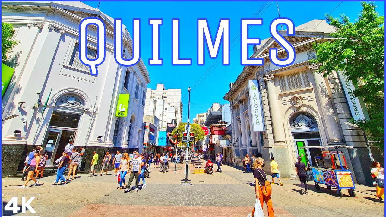 【4K】Recorriendo QUILMES y PEATONAL RIVADAVIA | [WALK Quilmes 4K Paseo Rivadavia - BUENOS AIRES]