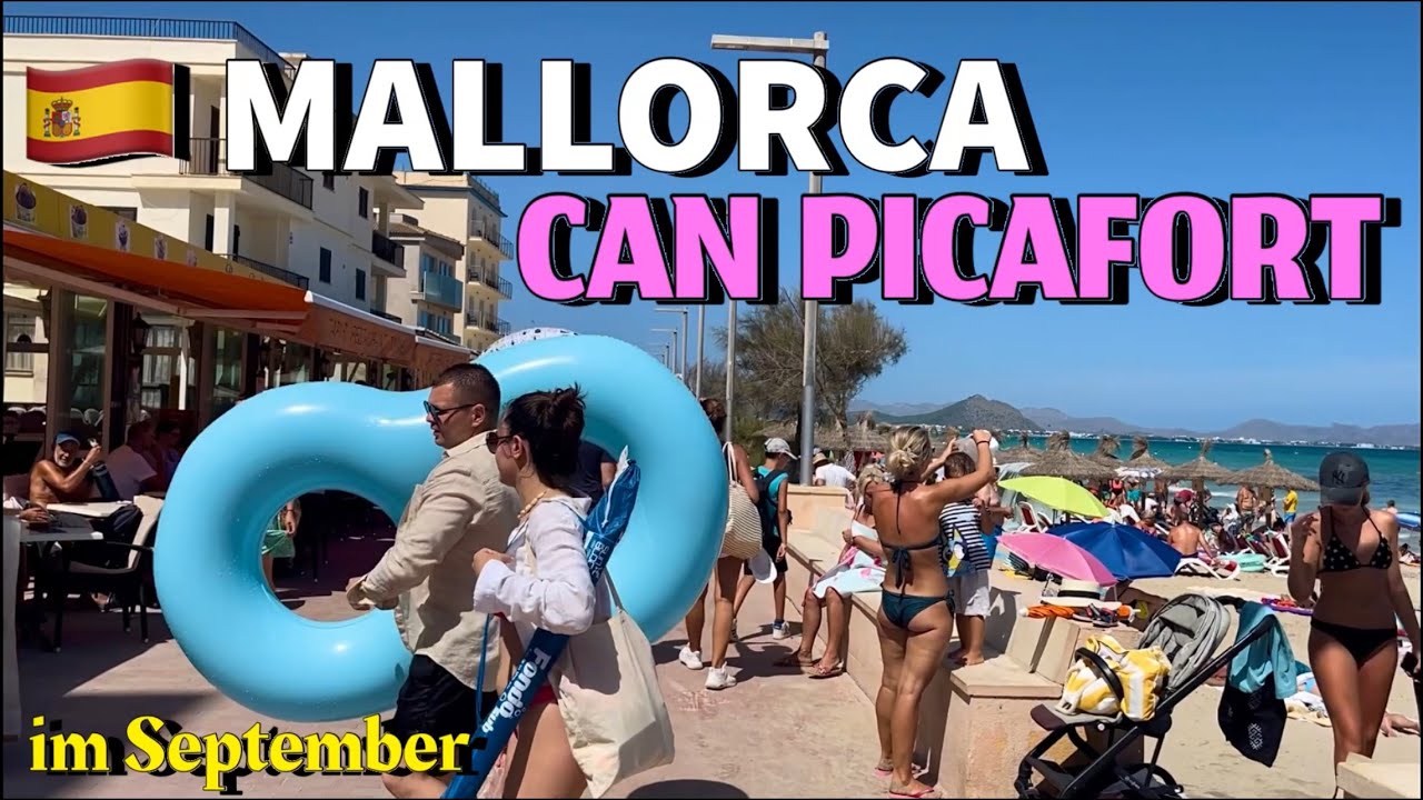 Can Picafort🌴🏖️MALLORCA island NEW!🩷 Strand & Promenade im September TOP! #mallorca #travel #british