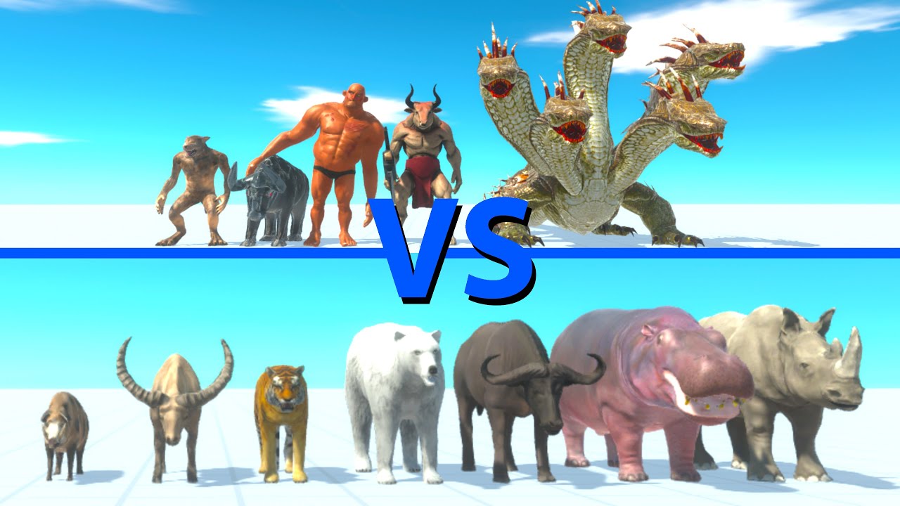 FANTASY Team vs MODERN MAMMALS Team - Animal Revolt Battle Simulator