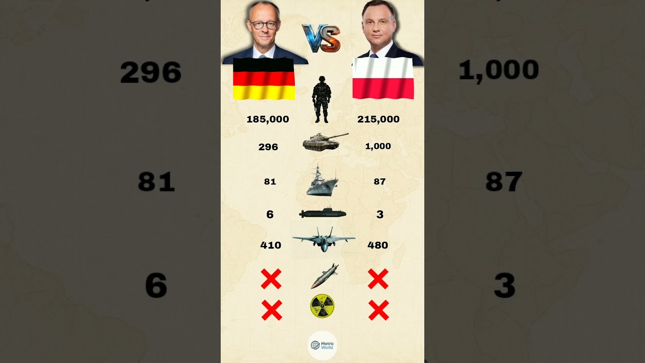 Germany 🇩🇪 vs Poland 🇵🇱 | Military Power Comparison 2026 #shorts