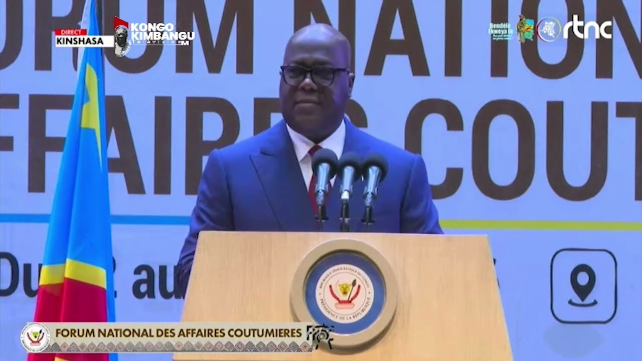 URGENT 🔴  DISCOURS DU PRÉSIDENT FÉLIX TSHISEKEDI AU FORUM NATIONAL DES AFFAIRE COUTUMIER 