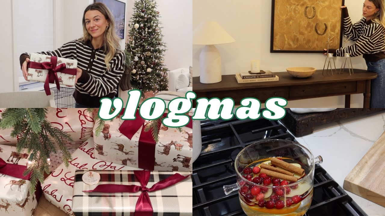 VLOGMAS 8: Упаковка подарков, зимний горшок для варки, оформление моего нового консольного столика!