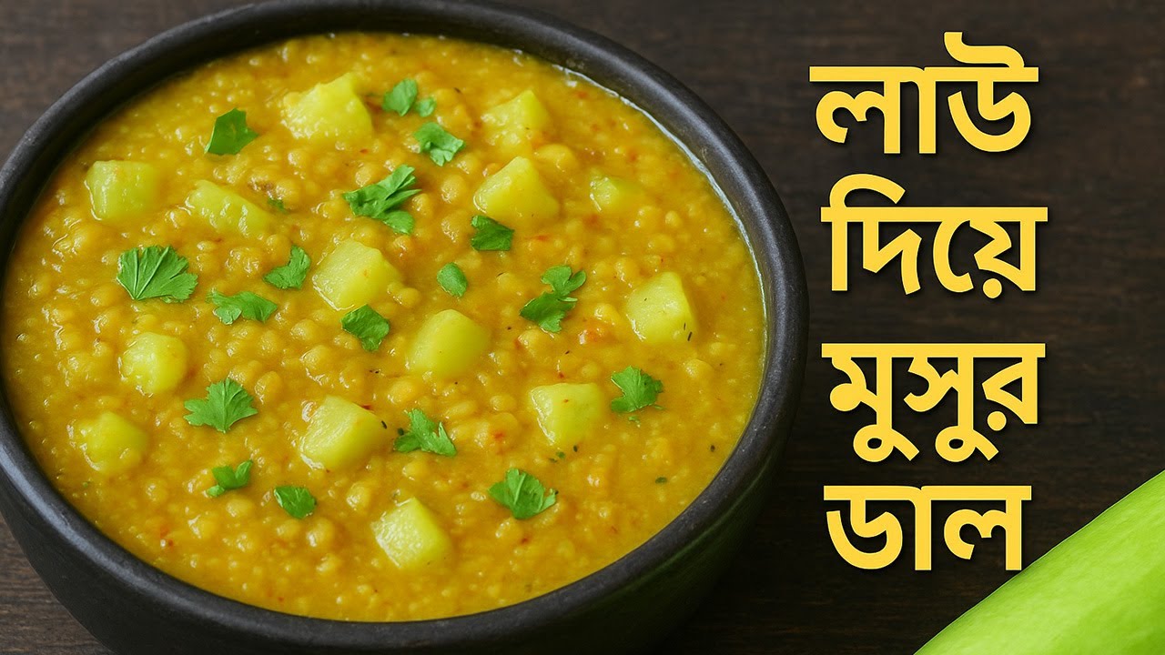 Lau Diye Masoor Dal Recipe | লাউ দিয়ে মুসুর ডাল | Bengali Lau Dal Recipe | Rimir Rannaghor